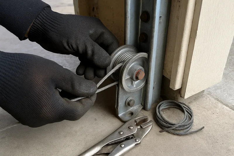 Garage door cable repair service by Santos & Sons technician in Berkeley