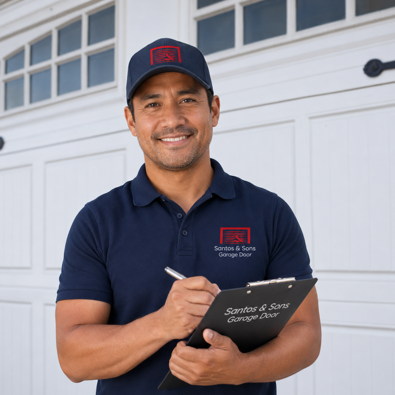 Santos and Sons garage door technician ready for emergency repairs in Berkeley, CA