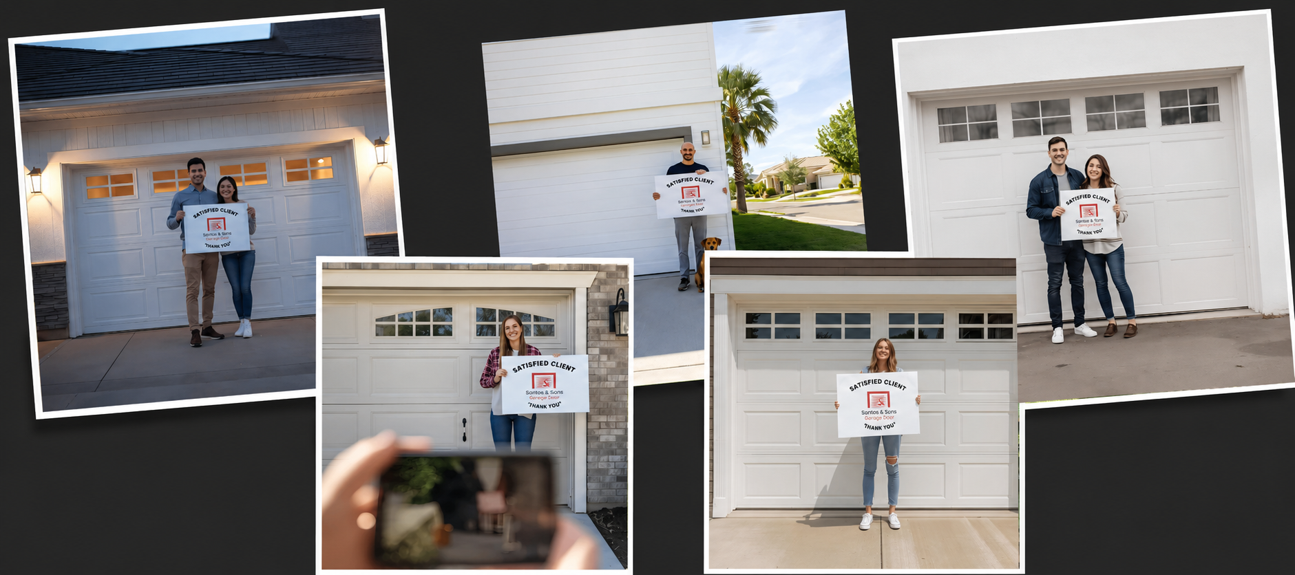Santos and Sons happy garage door clients in Berkeley, CA