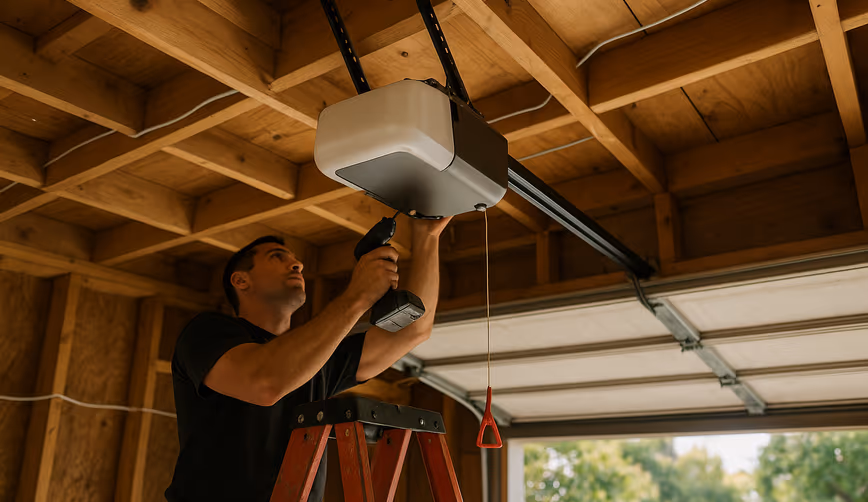 Santos and Sons garage door opener installation in Berkeley, CA